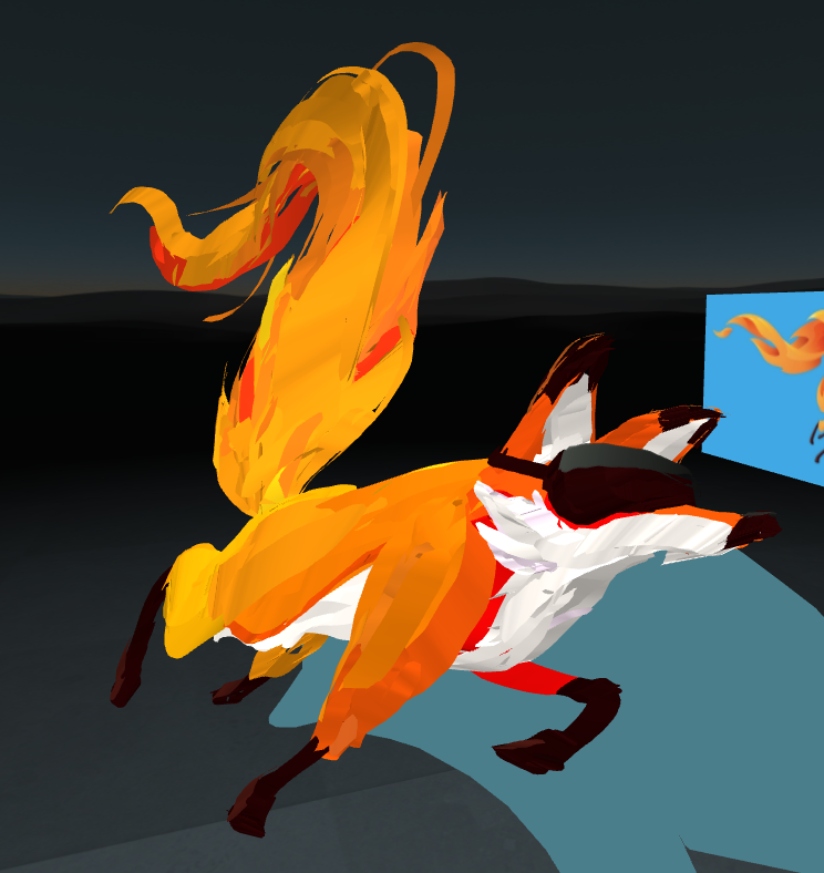 Screenshot of Mozilla VR fox in A-Painter